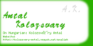 antal kolozsvary business card